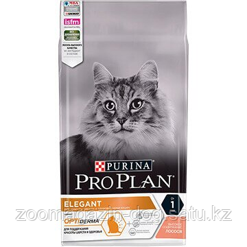 Pro Plan ELEGANT Salmon для взрослых кошек с кожной аллергией с лососем, 1.5кг