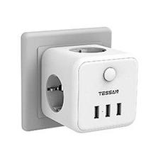 Tessan TS-301-DE Сетевой фильтр 3 розетки, 3 USB, белый