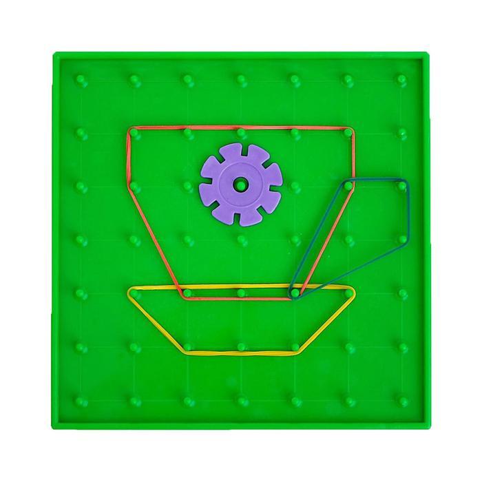 Геоборд «Математический планшет: весёлые картинки» с инструкцией по схемам, цвета МИКС, по методике Монтессори - фото 5 - id-p100389257