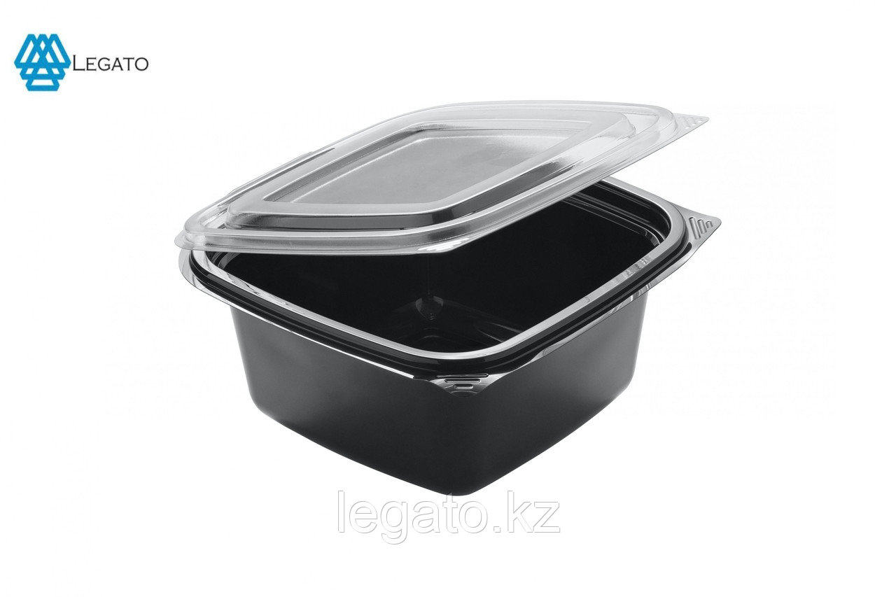 Контейнер с крышкой ЧЕРНОЕ дно СКР-14/14-500мл ПЭТ 400шт/кор. (Упакс-Юнити)