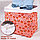 Корзина для белья тканевая водонепроницаемая 50х40х50 см 100 л клубника, фото 6