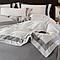 Комплект сатинового постельного белья однотонный с контрастной простынью и отворотом пододеяльника, фото 3