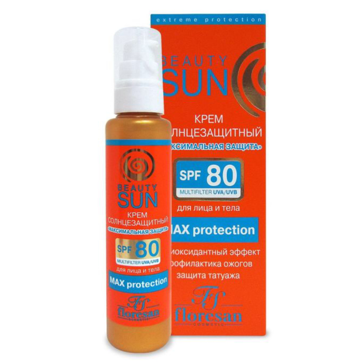 Крем солнцезащитный Floresan Beauty Sun Максимальная защита SPF80, 75мл