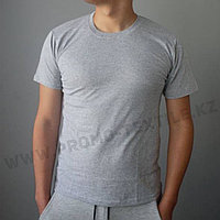 Футболка серого цвета меланж ( 120-125 гр) | Футболки  однотонные серый меланж