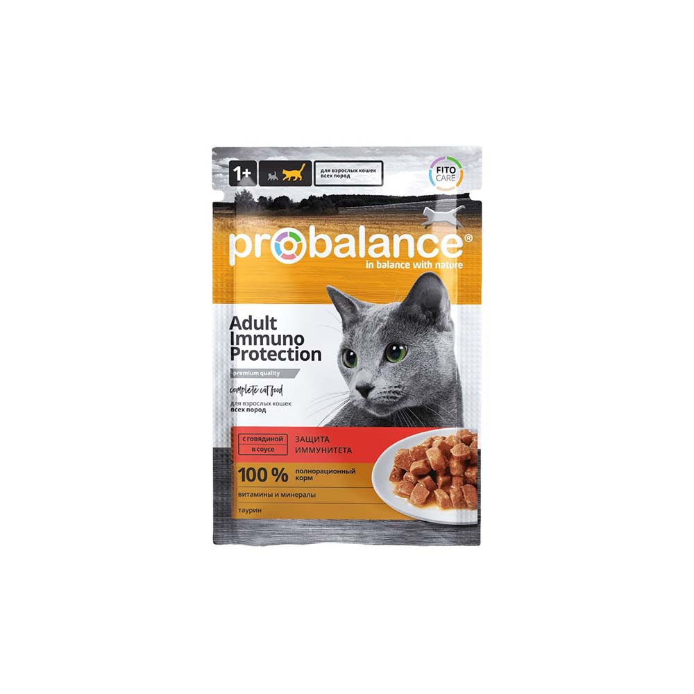 Пробаланс Влажный корм для кошек, говядина в соусе - фото 1 - id-p100397267