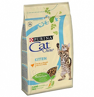 Cat Chow Kitten корм для котят с курицей 1,5кг
