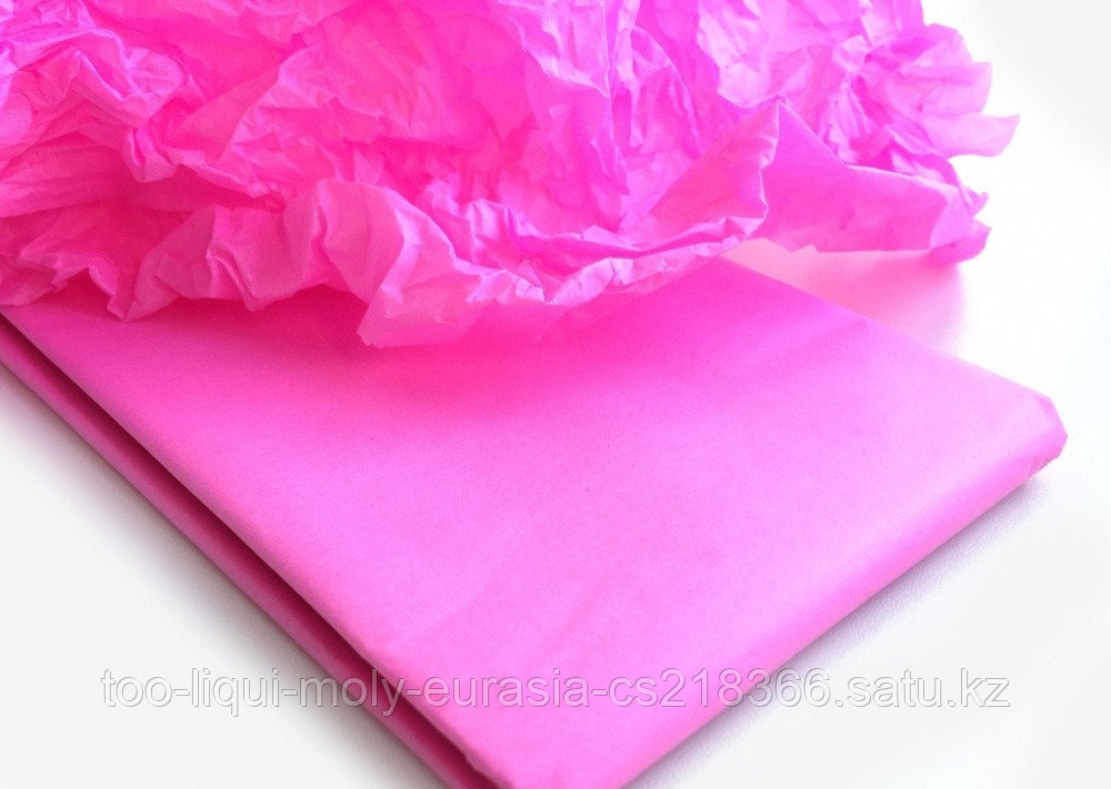 Бумага упаковочная тишью 10 листов «Розовый», 50 × 60