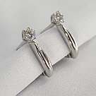 Серьги из серебра с фианитами Diamant 94-120-01376-1 серебро с родием, с английским замком, фото 2