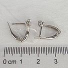 Серьги из серебра с фианитами Diamant 94-120-01376-1 серебро с родием, с английским замком, фото 3