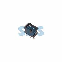 Выключатель клавишный 250V 3А (3с) ON-ON черный Micro REXANT