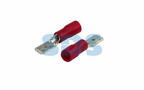 Клемма плоская изолированная штекер 4.8 мм 0.5-1.5 мм&sup2; (РПи-п 1.5-(4.8)/РПИп 1,25-5) красная REXANT