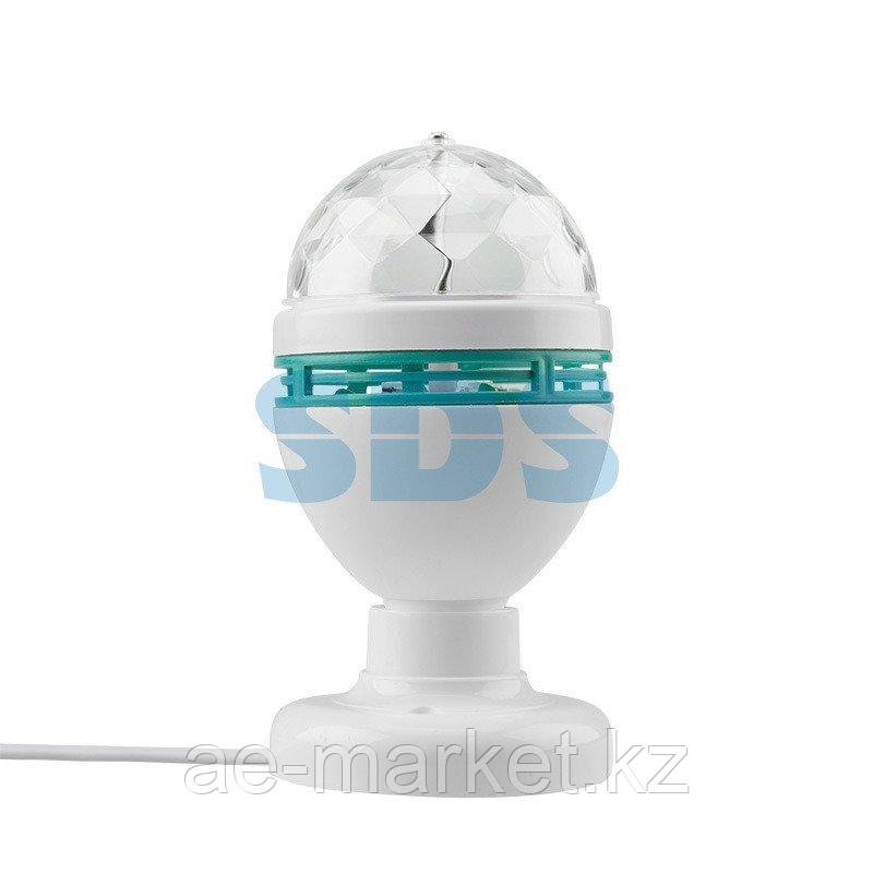 Диско-лампа светодиодная e27, подставка с цоколем e27 в комплекте, 230 В - фото 3 - id-p92041111