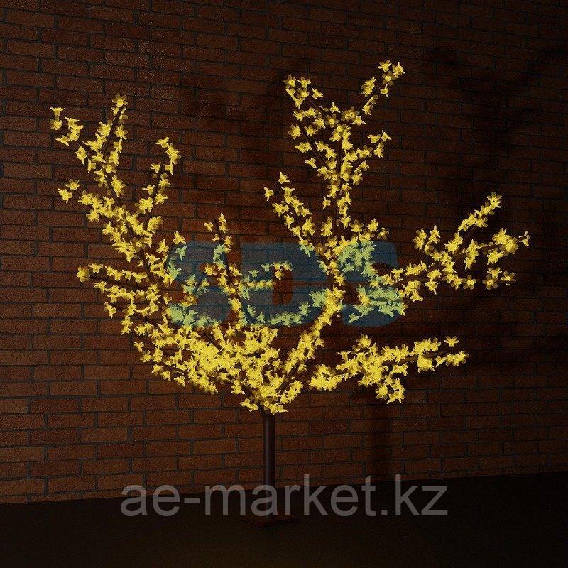 Светодиодное дерево "Сакура" высота 1,5м, диаметр кроны 1,8м, желтые светодиоды, IP 65, понижающий - фото 1 - id-p92042222