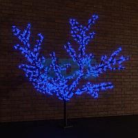 Светодиодное дерево "Сакура",  высота 1,5м,  диаметр кроны 1,8м,  синие светодиоды,  IP 65, понижающий