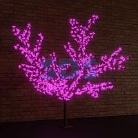Светодиодное дерево "Сакура",  высота 1,5м,  диаметр кроны 1,8м,  фиолетовые светодиоды,  IP 65, понижающий