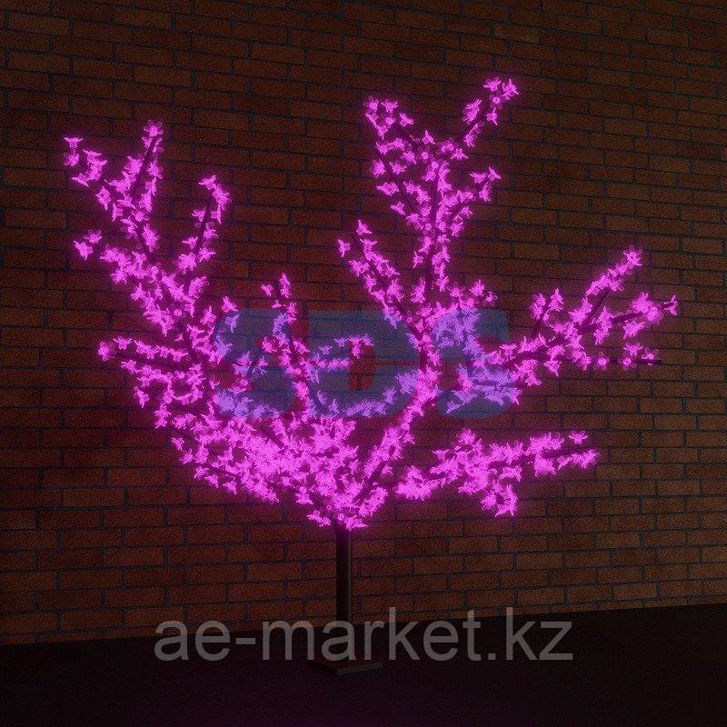 Светодиодное дерево "Сакура", высота 1,5м, диаметр кроны 1,8м, фиолетовые светодиоды, IP 65, понижающий - фото 1 - id-p92042227