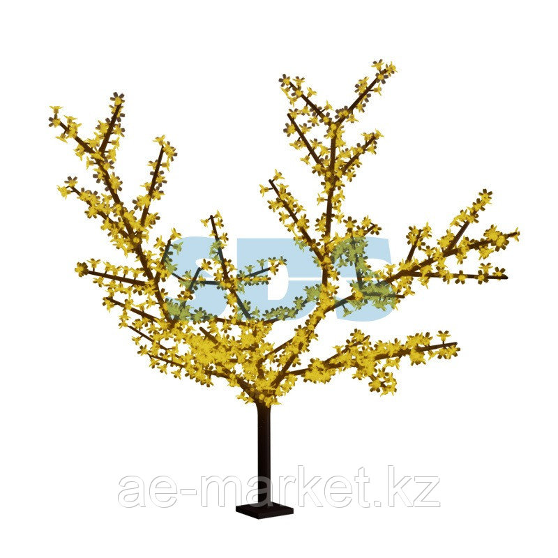 Светодиодное дерево "Сакура", высота 2,4м, диаметр кроны 2,0м, желтые светодиоды, IP 54, понижающий - фото 2 - id-p92042228