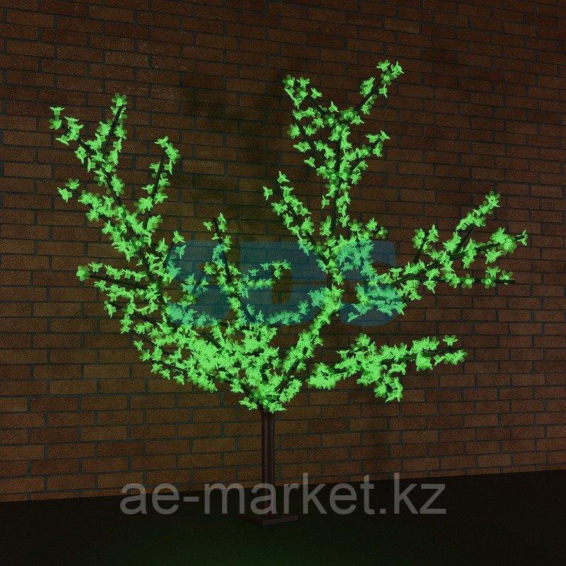 Светодиодное дерево "Сакура",  высота 2,4м,  диаметр кроны 2,0м,  зеленые светодиоды,  IP65, понижающий