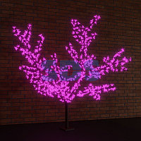 Светодиодное дерево "Сакура",  высота 3,6м,  диаметр кроны 3,0м,  фиолетовые светодиоды,  IP 65, понижающий