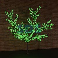 Светодиодное дерево "Сакура",  высота 2,4 м,  диаметр кроны 1,7 м,  зеленые диоды,  IP65, понижающий
