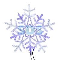 Фигура световая "Снежинка" цвет белая/синяя,  размер 60*60 см,  с контролером NEON-NIGHT
