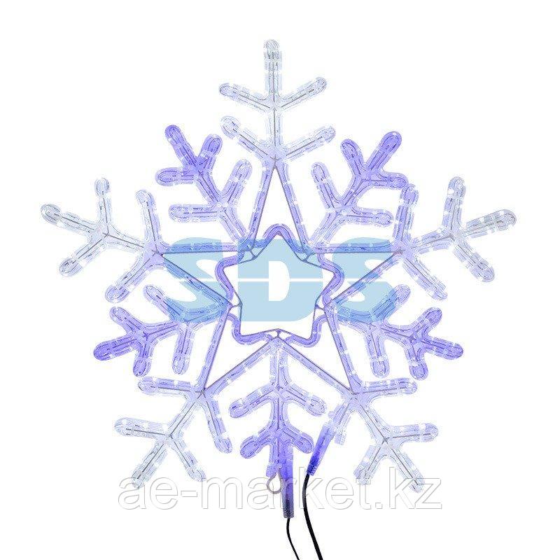 Фигура световая "Снежинка" цвет белая/синяя, размер 60*60 см, с контролером NEON-NIGHT - фото 1 - id-p92042339