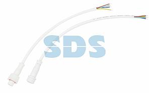 Соединительный кабель (4pin) герметичный (IP67) 4х0.35мм&sup2; белый REXANT