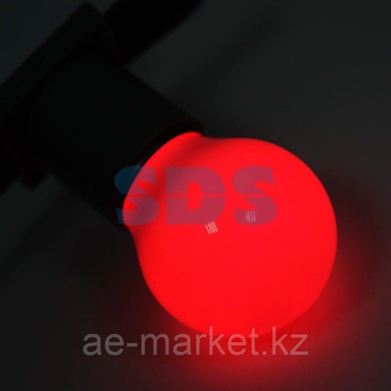 Лампа шар e27 5 LED &Oslash;45мм - красная