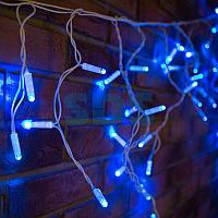 Гирлянда Айсикл (бахрома) светодиодный,  4,8 х 0,6 м,  белый провод,  230 В,  диоды синие,  152 LED