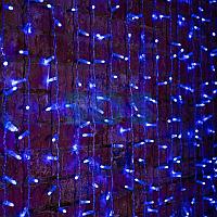 Гирлянда "Светодиодный Дождь" 2х1,5м,  пстоянное свечение,  прозрачный провод,  230 В,  диоды СИНИЕ,  360 LED