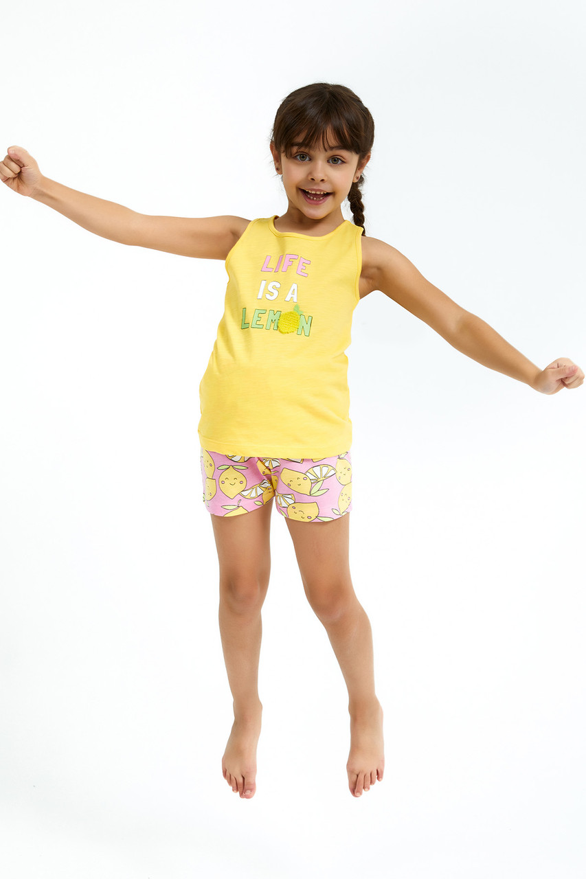 Пижама детская девичья* 2-3 года / 92-98 , желтый - фото 2 - id-p99506359