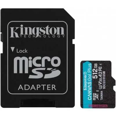 Карта памяти MicroSD Kingston Canvas Go! Plus 512GB SDCG3/512GB Class 10 UHS-I R170/W90