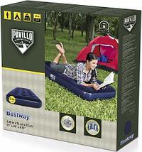 Матрас надувной для кемпинга Bestway PAVILLO Horizon Airbed с флоковым покрытием (67002, 137х191х22 см), фото 6