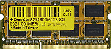 Оперативная память SODIMM DDR3 PC-12800 (1600 MHz) 8Gb Zeppelin  (память для ноутбуков)