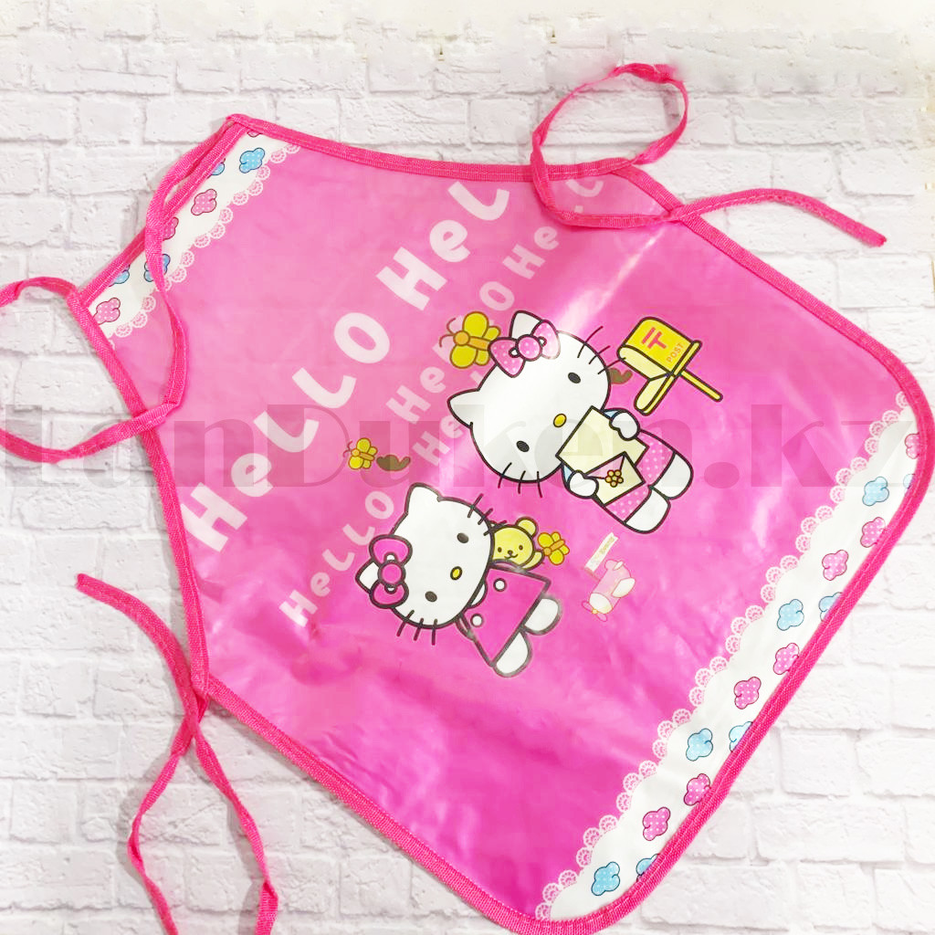 Детский фартук для творчества непромокаемый Hello Kitty розовый - фото 3 - id-p100399302