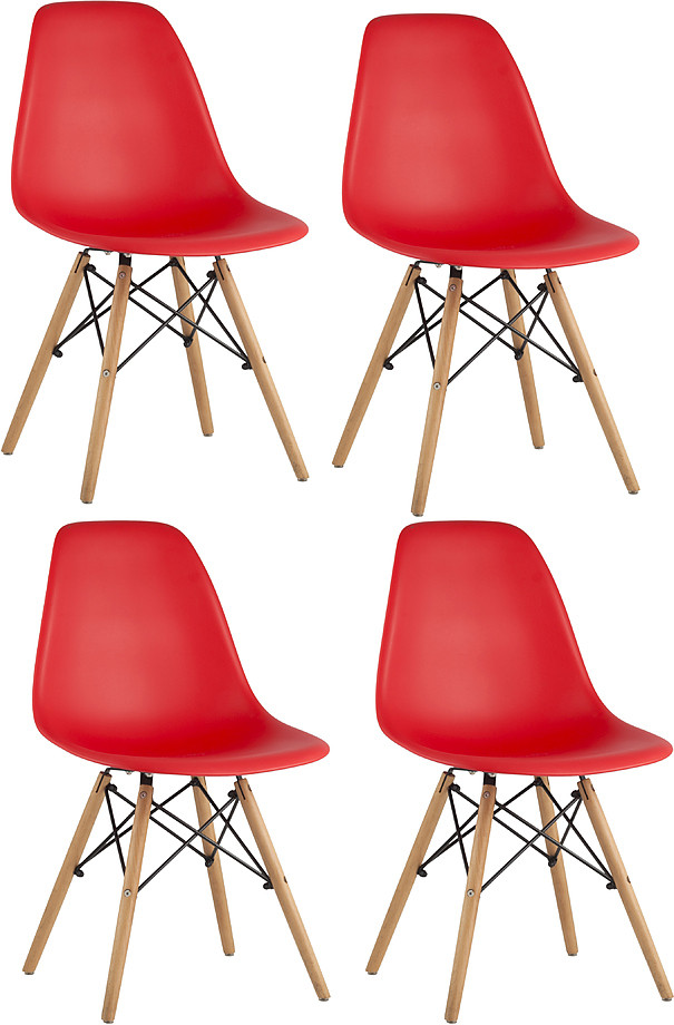 Стул Stool Group DSW красный x4