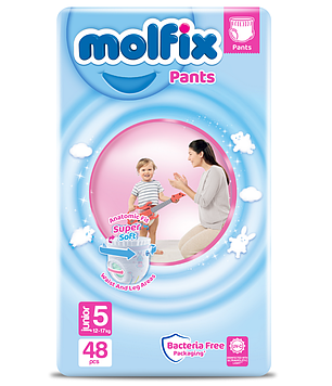 Подгузники-трусики MOLFIX  №5 JUNIOR JUMBO. (48шт/уп)