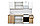 Кухонный гарнитур Лион 1,8 м.  белый / фасад - белый, дуб сонома, фото 3