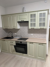 Кухонный гарнитур Белла белый, фасад - фисташка 246х216х60 см, фото 2