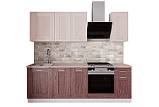 Кухонный гарнитур Форест, белый, фасада - ясень Анкор тёмный 240х217х52,6 см, фото 2