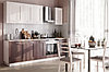 Кухонный гарнитур Форест, белый, фасада - ясень Анкор тёмный 240х217х60 см