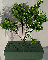 Искусственная ветка с мелкими листочками, высота 33см