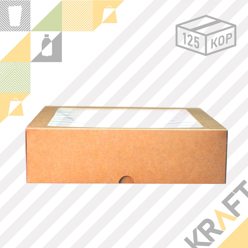 OSQ Eco Tabox PRO 1555, Коробка с окном 200*200*55 (25/125) - фото 3 - id-p86064464