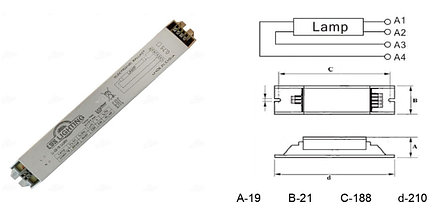 Электронный пускорегулирующий аппарат (ЭПРА) LL-EB-T8-1x36W, фото 2