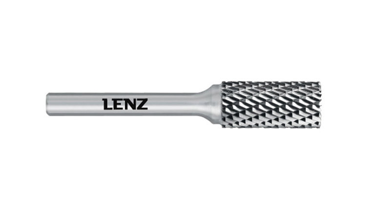 Твердосплавная борфреза Lenz, форма В (цилиндр с торцовыми зубьями), фото 2