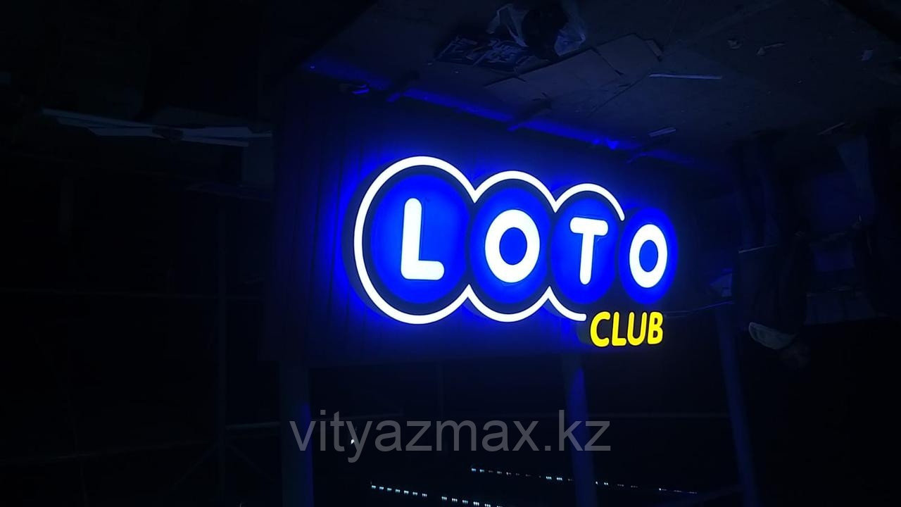 Вывеска  Loto club г.. Алматы