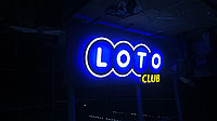 Вывеска  Loto club г.. Алматы