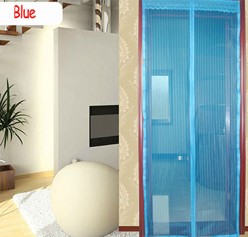 Магнитная противомоскитная сетка для дверей 120*210 см (голубая) - фото 1 - id-p100416885