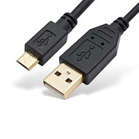 Переходник  SHIP  SH7048G-1.2P  MICRO USB на USB 2.0  Пол. пакет  1.2 м  Чёрный