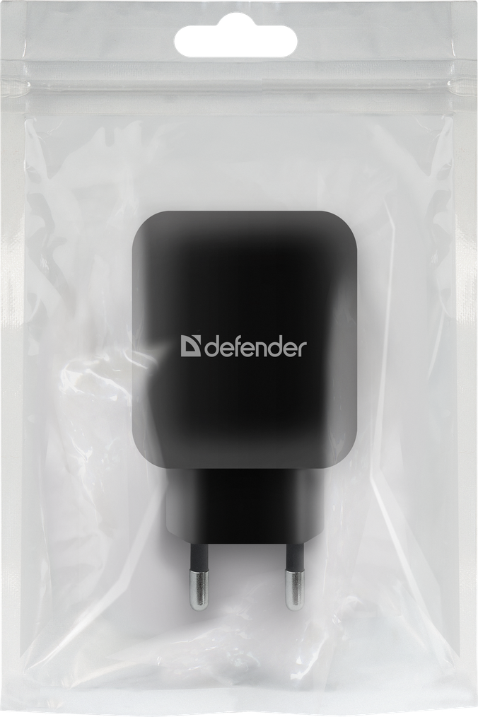 Defender EPA-13 Зарядное устройство сетевое 2xUSB, 5V/2.1А, черный - фото 2 - id-p100419494